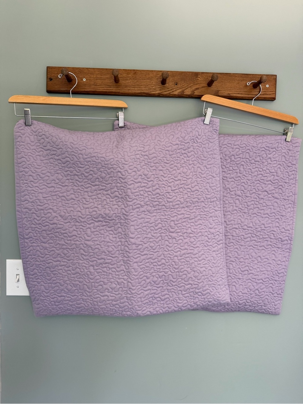 Crate & Barrel "Loren" Wisteria Purple 100% Cotton Euro Sham Set